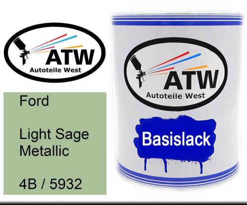 Ford, Light Sage Metallic, 4B / 5932: 1L Lackdose, von ATW Autoteile West.